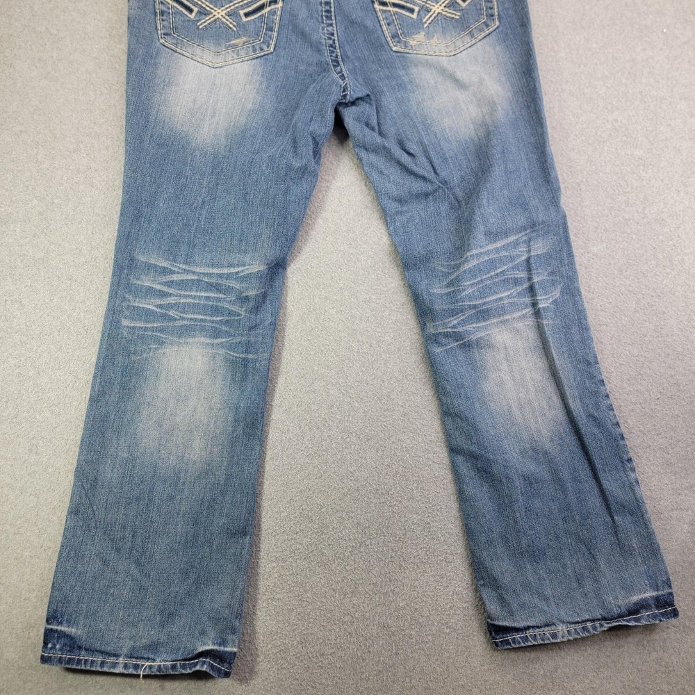 Axel Jeans Mens 36x32 Light Wash Blue Volcott Vintage Boot Bootcut Denim Pants - Picture 7 of 16